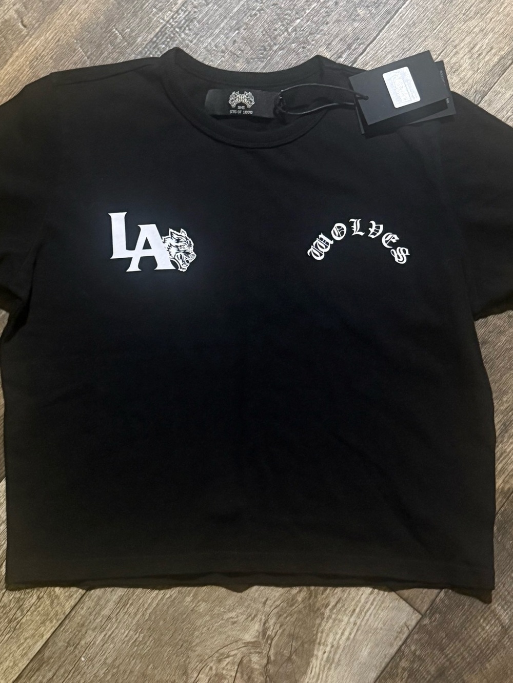 Wolves LA Graphic Black Crewneck Tee